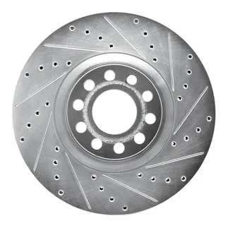 R1 Concepts EDZ-73023R Brake Rotor Drilled and Slotted Silver
